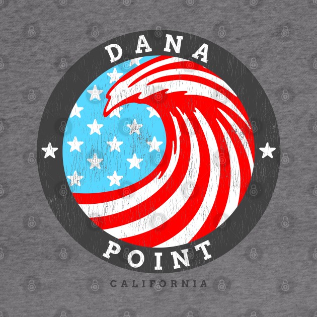 Dana Point, CA Summertime Patriotic 4th Pride Surfing by Contentarama